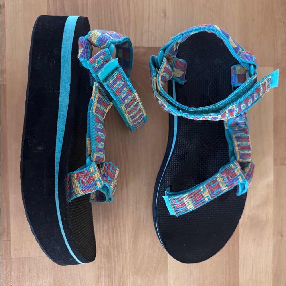 Teva Multicolor Platform Sandals
